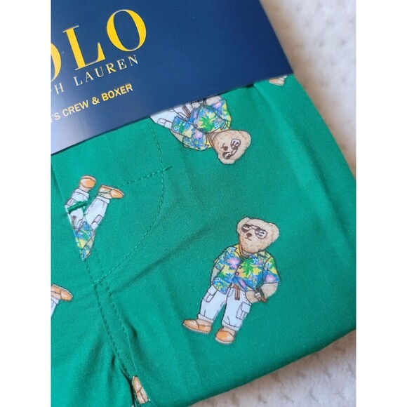 NWT Polo BEAR Ralph Lauren Crewneck Tee & Printed Boxer Short Gift Set, M - Picture 7 of 7